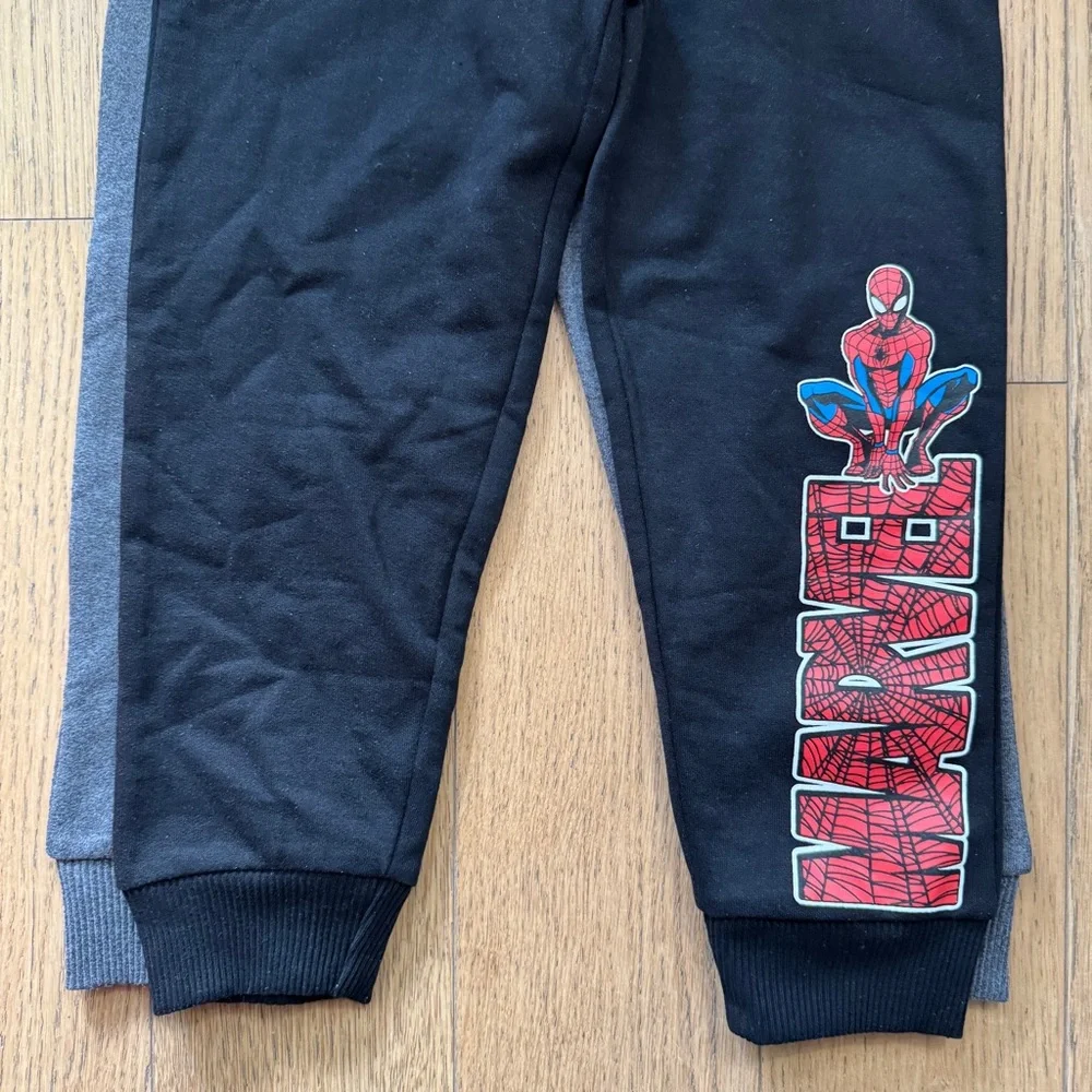 2 Spider-Man Boy's Toddler 2PC Jogger Pants Set NWT - Size 5